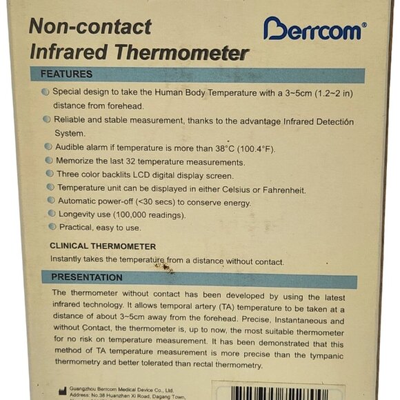 3x Berrcom Non-Contact Infrared Forehead Thermometer Model JXB-178 Body Temp - Picture 11 of 12
